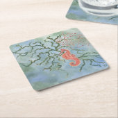 スクエア紙コースター スクエアペーパーコースター (アングル)