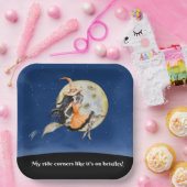 スクエア紙プレート、ウィッチズスウィートライド ペーパープレート (パーティー)