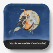 スクエア紙プレート、ウィッチズスウィートライド ペーパープレート (正面)