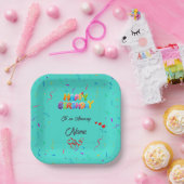 スクエア紙プレート – 誕生日パーティーに最適 ペーパープレート (パーティー)