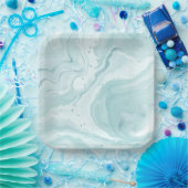 スクエア紙皿のボールド幾何学パターン ペーパープレート (パーティー)