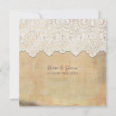 スクエア素朴バーンアウトドアガーデンボホレースウッド 招待状 (裏面)