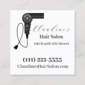 スクエア美しいヘアサロンビジネスアポイントメントカード スクエア名刺 (正面)