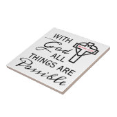 スクエア装飾B&Wウィズゴッドマシュー聖なる書物、 経典 タイル (側面)