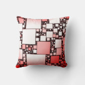 スクエア赤と白踊りクッション クッション (裏面)