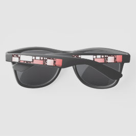 スクエア赤と白踊りサングラス サングラス