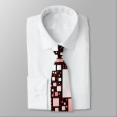 スクエア赤と白踊りタイ ネクタイ (タイ)