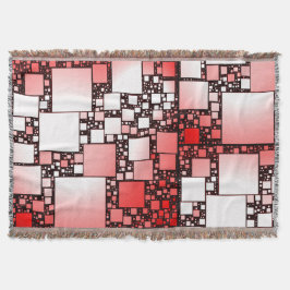 スクエア赤と白踊りブランケット スローブランケット