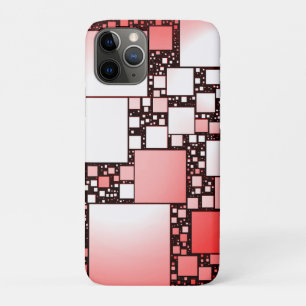 スクエア赤と白踊りiPhoneケース iPhone 11 Proケース