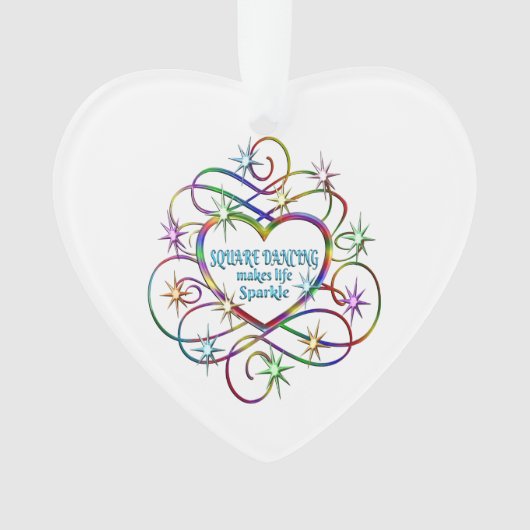 スクエア踊りが人生を輝かせる オーナメント (正面)