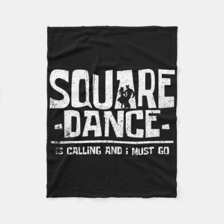 スクエア踊りスクエアダンスが呼び出している私がしなければならない フリースブランケット