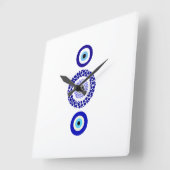 スクエア邪悪な目の壁時計 スクエア壁時計 (傾斜)