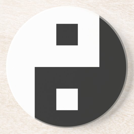 スクエア陰陽 コースター (正面)