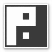 スクエア陰陽 シール (正面)