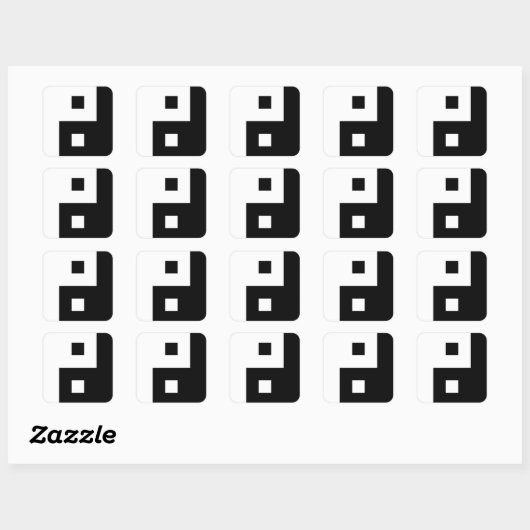 スクエア陰陽 スクエアシール (シート)