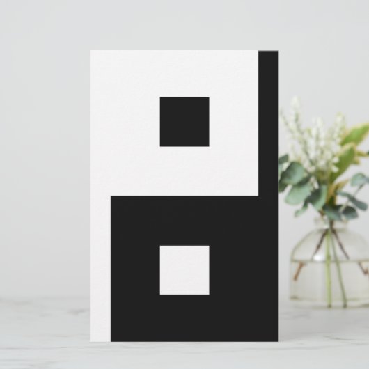 スクエア陰陽 便箋 (スタンド正面)