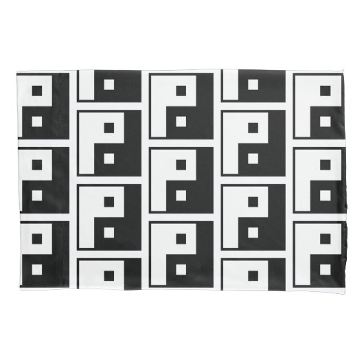 スクエア陰陽 枕カバー (正面左)