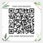 スクエア頭が切れる:ビジネスQRコードステッカー スクエアシール (正面)