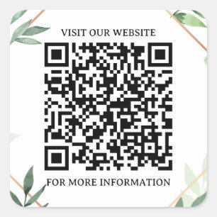 スクエア頭が切れる：ビジネスQRコードステッカー スクエアシール