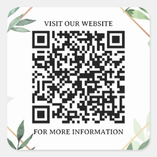 スクエア頭が切れる：ビジネスQRコードステッカー スクエアシール
