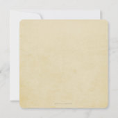 スクエア イエロー + ホワイト フラワー リース イースター ブランシュ 招待状 (裏面)