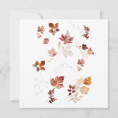 スクエア オータム ブライダル ブランチ & バブル シャワー 招待状 (裏面)