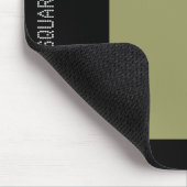 スクエア – カーキとブラック マウスパッド (コーナー)