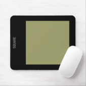 スクエア – カーキとブラック マウスパッド (マウス)
