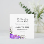 スクエア ゲートフォールド ウェディング インビテーション カード (スタンド正面)