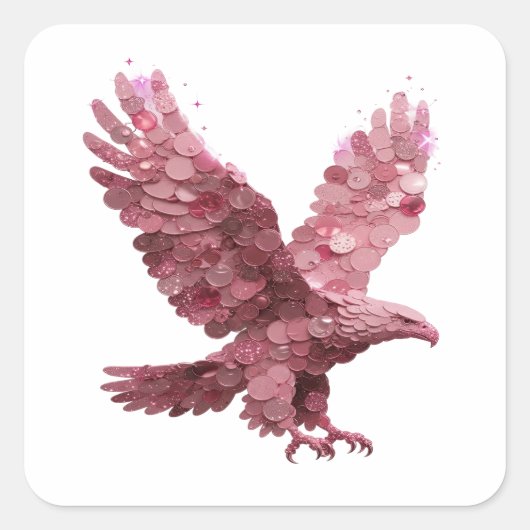スクエア ピンク PINK EAGLE スクエアステッカー スクエアシール (正面)