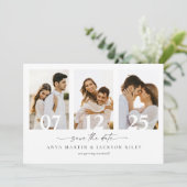 スクエア フォト セーブ・ザ・デート アナウンス カード (スタンド正面)