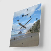 スクエア「気に誰？」 壁時計 (傾斜)