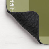 スクエア – 深いオリーブ&カーキ マウスパッド (コーナー)