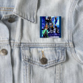 スクエア"起源"ボタン-サビエルのロゴ 缶バッジ (インサイチュ)