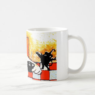 スクエアStreater著コーヒーカップの猫オリジナルの芸術 コーヒーマグカップ