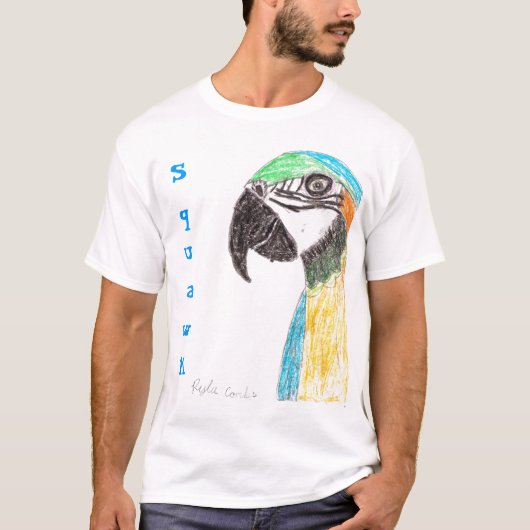 スクオークのオウムのワイシャツ Tシャツ (正面)