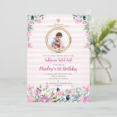 スクシュマニ・サーヒブ経路のデジタル招待 1歳の誕生日 招待状 (スタンド正面)