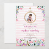 スクシュマニ・サーヒブ経路のデジタル招待 1歳の誕生日 招待状 (正面/裏面)