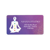 スクハスナポーズパープルマンダラチャクラ住所 シール (正面)