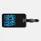 スクバ熱狂するダイバー ラゲッジタグ (裏面横)