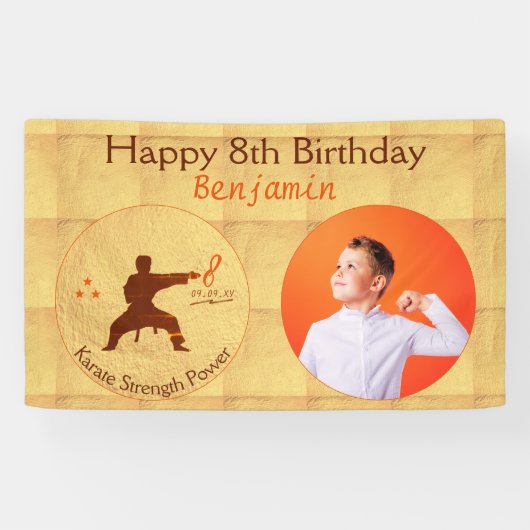 スクモダンリプト空手武術アーツ子供の誕生日 横断幕 (横)