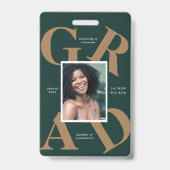 スクラはっきりしたースカラーの卒業発表 バッジ (裏面)