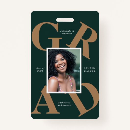 スクラはっきりしたースカラーの卒業発表 バッジ (裏面)