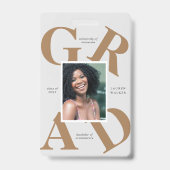 スクラはっきりしたースカラーの卒業発表 バッジ (裏面)