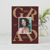 スクラはっきりしたースカラーの卒業発表 招待状 (スタンド正面)