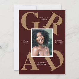 スクラはっきりしたースカラーの卒業発表 招待状