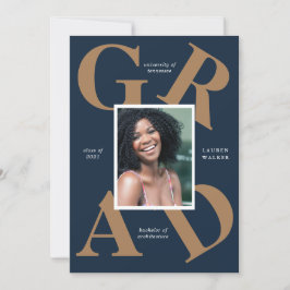 スクラはっきりしたースカラーの卒業発表 招待状