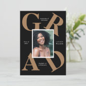 スクラはっきりしたースカラーの卒業発表 招待状 (スタンド正面)