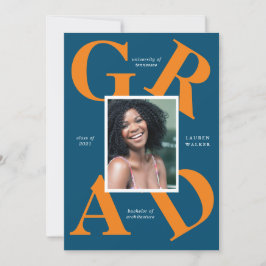 スクラはっきりしたースカラーの卒業発表 招待状