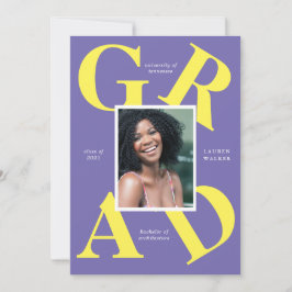 スクラはっきりしたースカラーの卒業発表 招待状